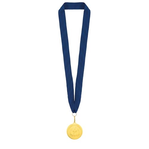MEDALLA DE ORO "OLIMPIA" LANYARD AZUL