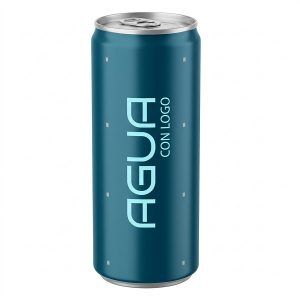 LATA AGUA 6% GAS DE ALUMINIO 25CL - IMPRESION DIRECTA TODO COLOR MATE