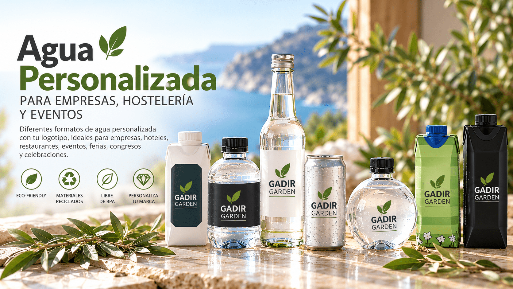 Agua Personalizada para Empresas, Hostelería y Eventos